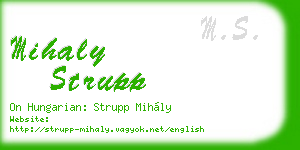 mihaly strupp business card